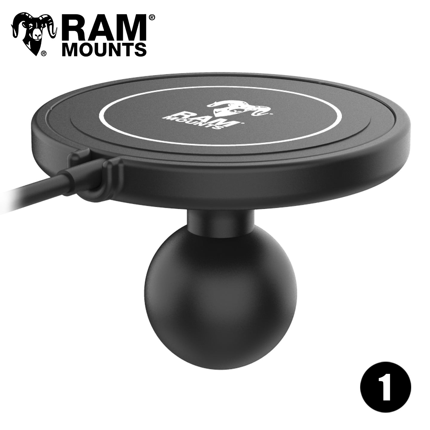 RAM MOUNTS ラムマウント 防水 ワイヤレス 充電器 + MagSafeアダプター セット iPhone対応 RAP-B-202-AP-MAG-1-W2MU