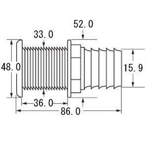 スルハル ストレート ステンレスヘッド 16mm(5/8インチ) 458431 【在庫限り】