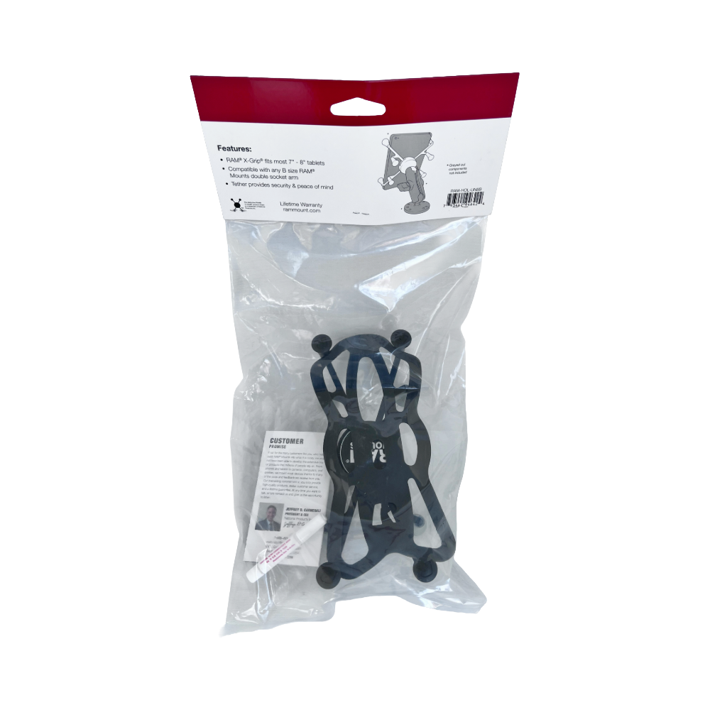 【純正パッケージ仕様】RAM MOUNTS ラムマウント Xグリップ 7～8インチ タブレット用 1インチボール RAM-HOL-UN8BU