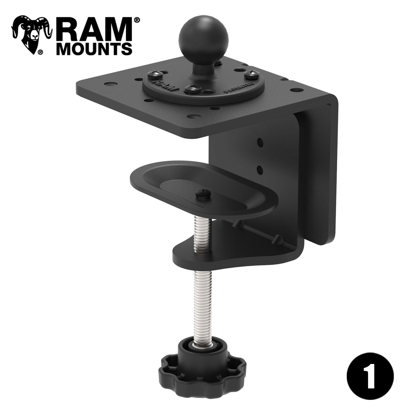 RAM MOUNTS ラムマウント ヘビーデューティー クランプベース 1インチボール 付き RAM-B-202U-CC1