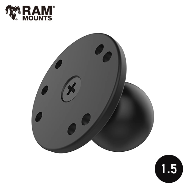 RAM MOUNTS ラムマウント 1.5インチボール ラウンドベース 強化ボルト内蔵 RAM-202U-IN1