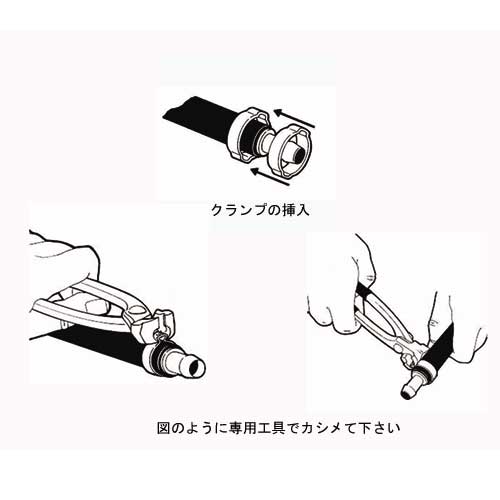 ステップレスイヤークランプ 適合径19.5～22.5mm ホースクランプ 167226