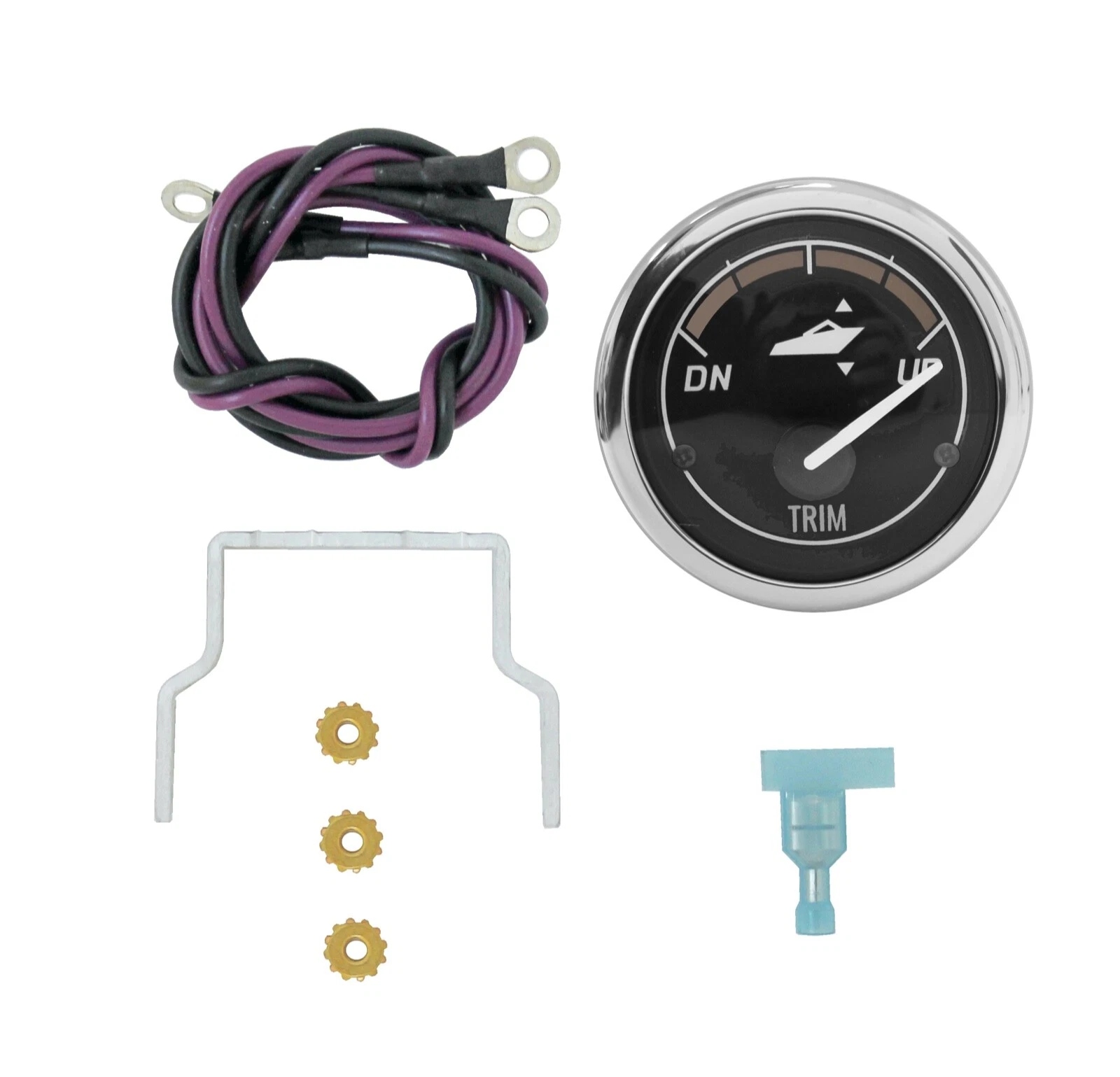 MERCURY マーキュリー トリムメーター クラシックシリーズ ブラックフェイス＆クロームベゼル 79-8M6020006