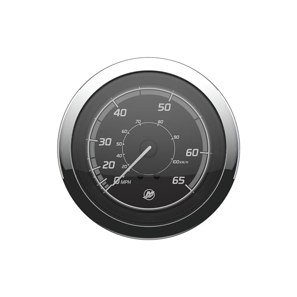 MERCURY スピードメーター 65MPH(100km/h) ブラックフェイス クロームベゼル 79-8M6020004