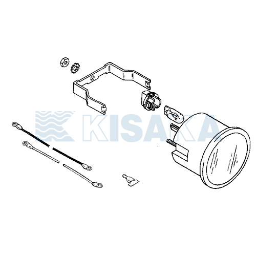 MERCURY マーキュリー 油圧計 スポーツシリーズ ブラックフェイス＆ツヤ無しベゼル 79-8M6020048