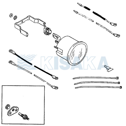 MERCURY マーキュリー 水温計 スポーツシリーズ ブラックフェイス＆ツヤ無しベゼル C/16-H/93度 79-8M6020047