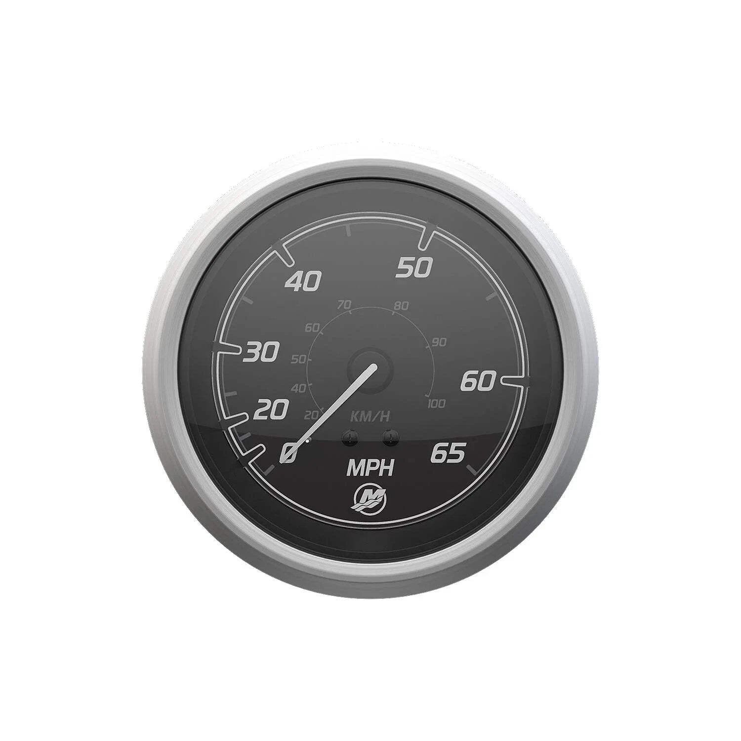 MERCURY マーキュリー スピードメーター 65MPH(100km/h) スポーツシリーズ ブラックフェイス＆ツヤ無しベゼル 79-8M6020040