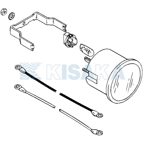 MERCURY マーキュリー フューエルゲージ スポーツシリーズ ブラックフェイス＆ブラックベゼル 79-8M6020029