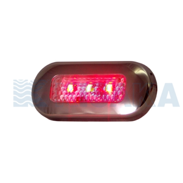 LEDカーテシーライトSUSベゼル【LED色:レッド】 651824