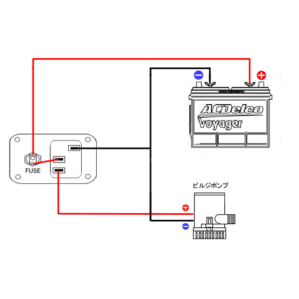 ビルジポンプ ダッシュスイッチ 2Way(ON-OFF)[JOHNSON PUMP] 502004