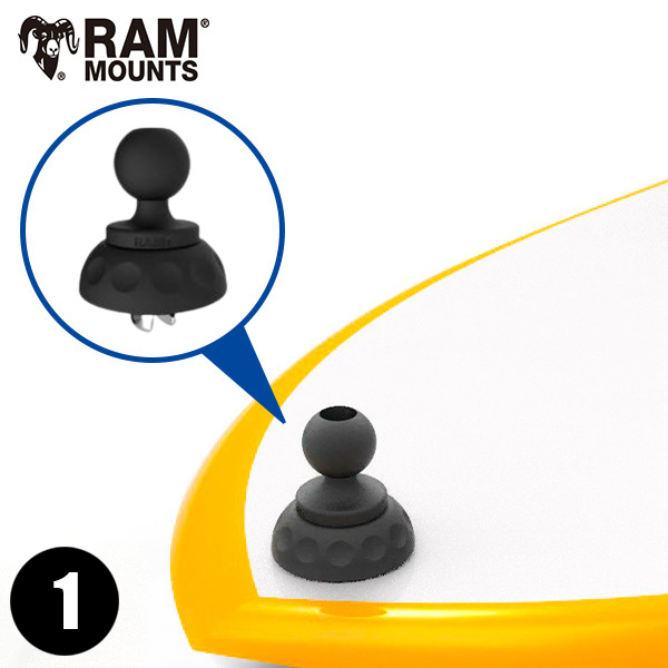RAM MOUNTS ラムマウント リーシュプラグ サップボート用 1インチボール RAP-B-405U