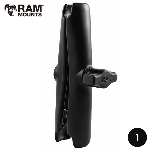 RAM MOUNTS ラムマウント 1インチボール ダブルソケット ロングアーム RAM-B-201U-C