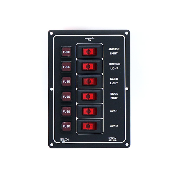 【在庫限り】 サーキット ブレーカー パネル 6スイッチ 240605