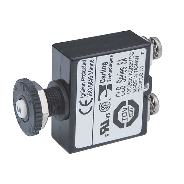 プッシュボタン式サーキットブレーカー 5A スクリューターミナル 502130