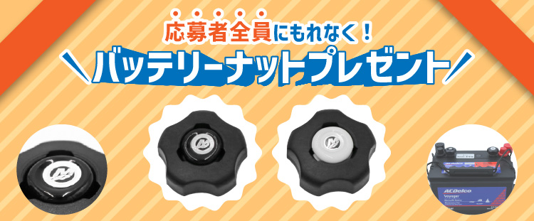 バッテリーナットプレゼント