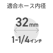 32mm(1-1/4インチ)