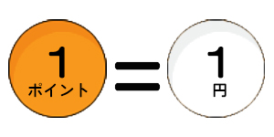 1ポイント＝1円