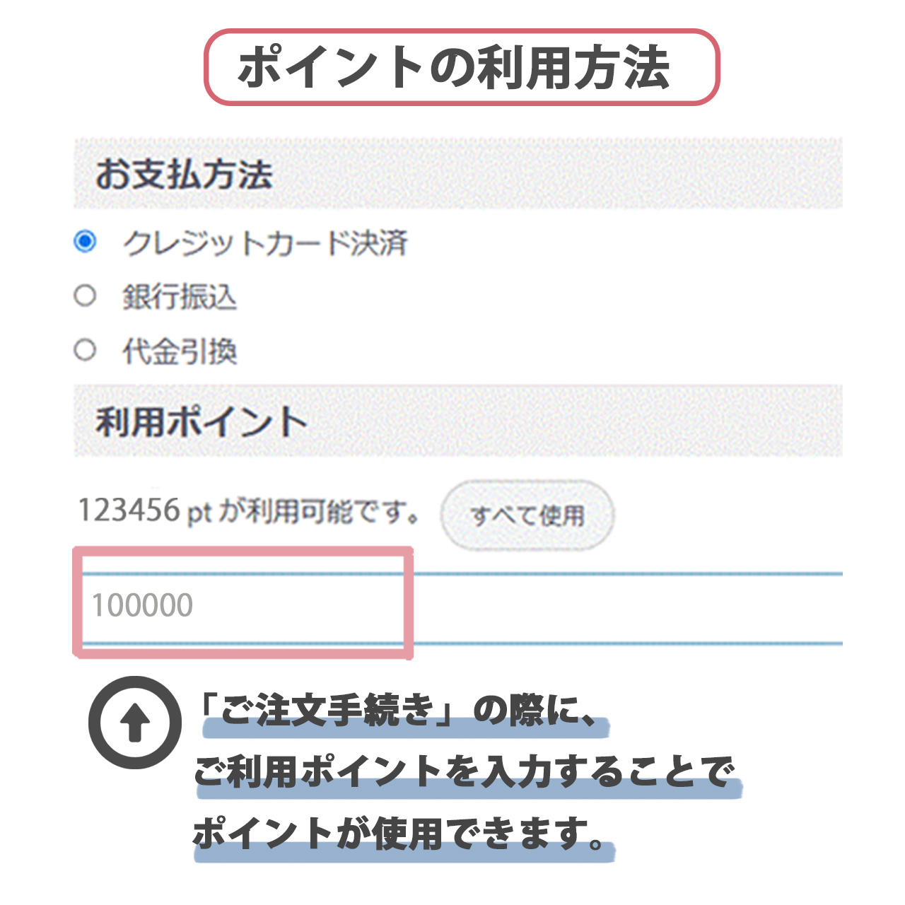 ポイントの利用方法